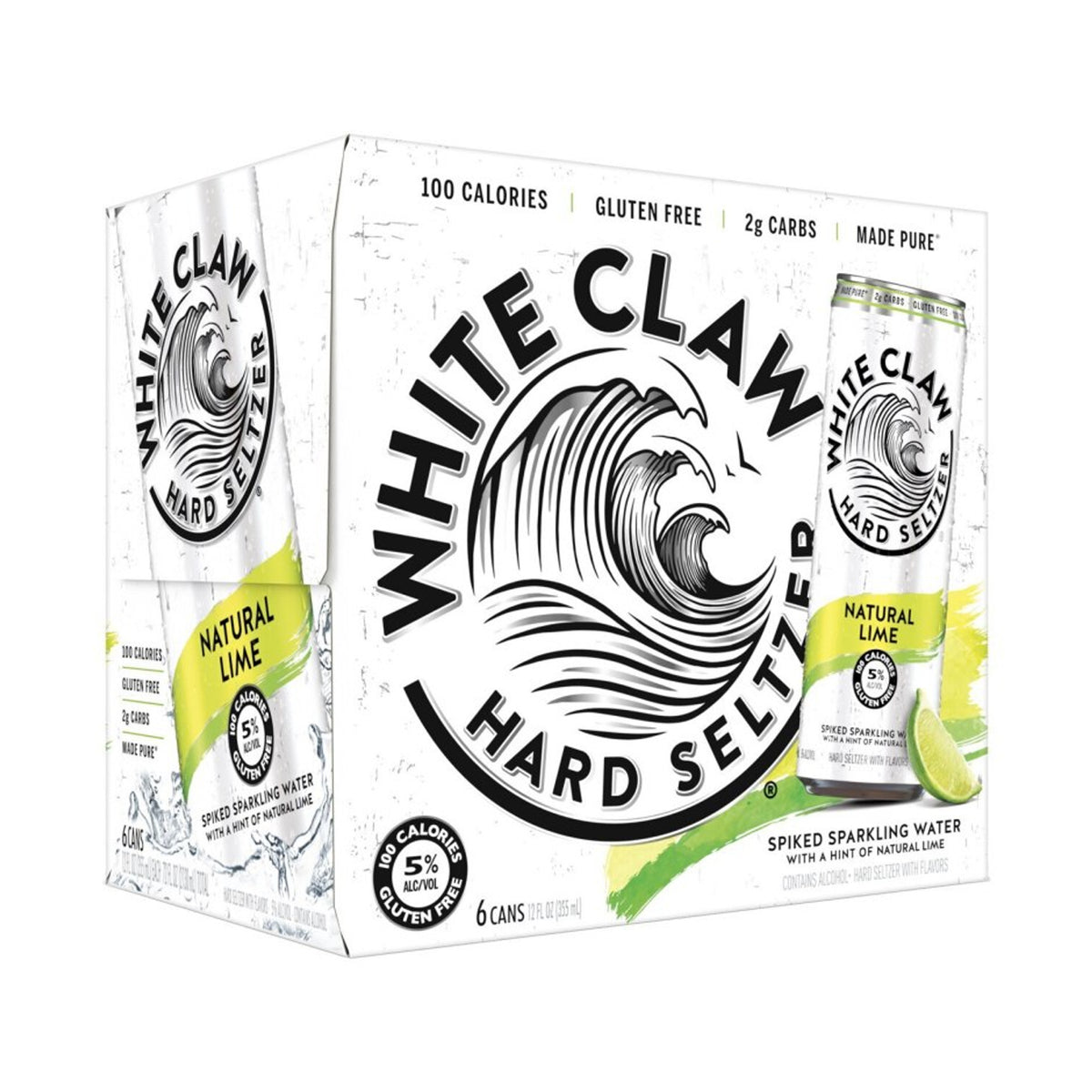 White Claw Hard Seltzer Natural Lime 6PK
