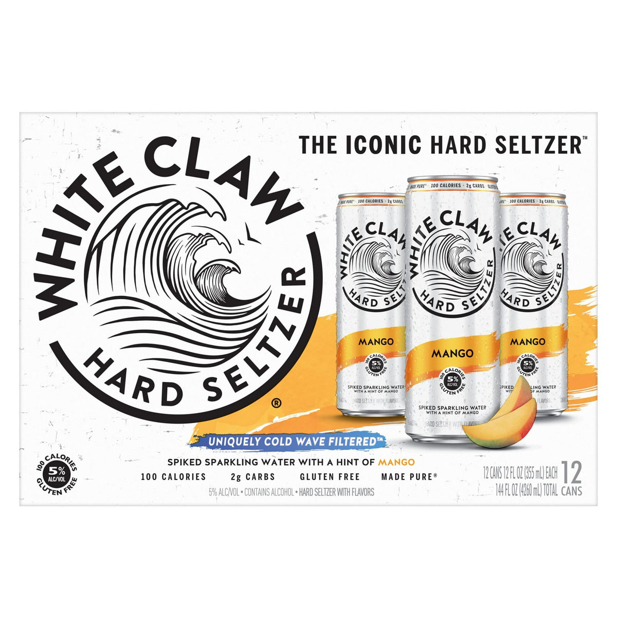 White Claw Hard Seltzer Mango 12PK