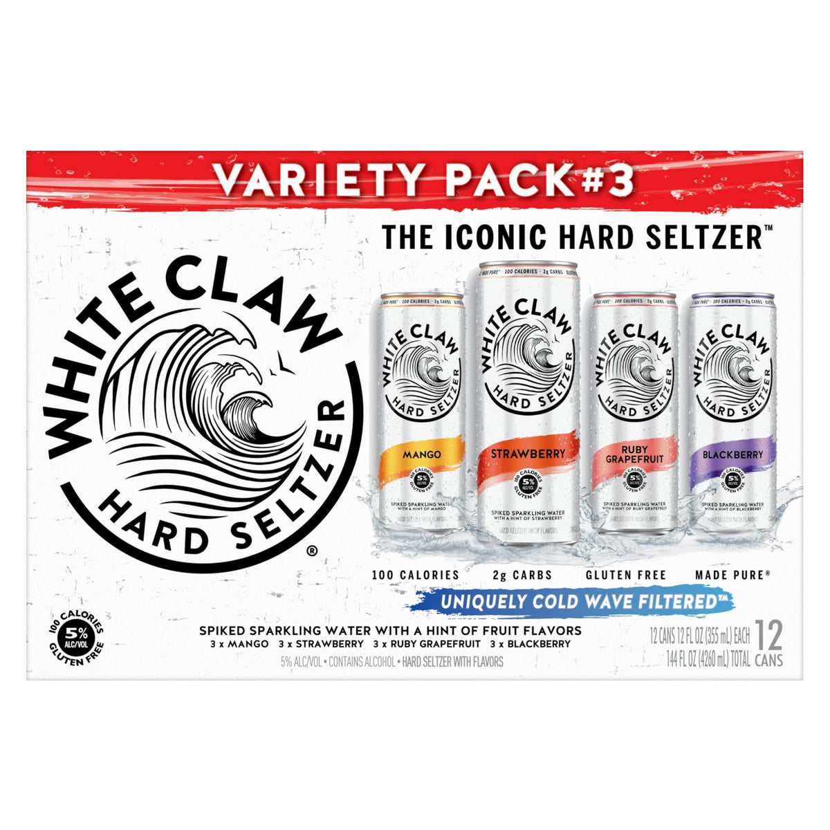 White Claw Hard Seltzer Variety #3 12PK