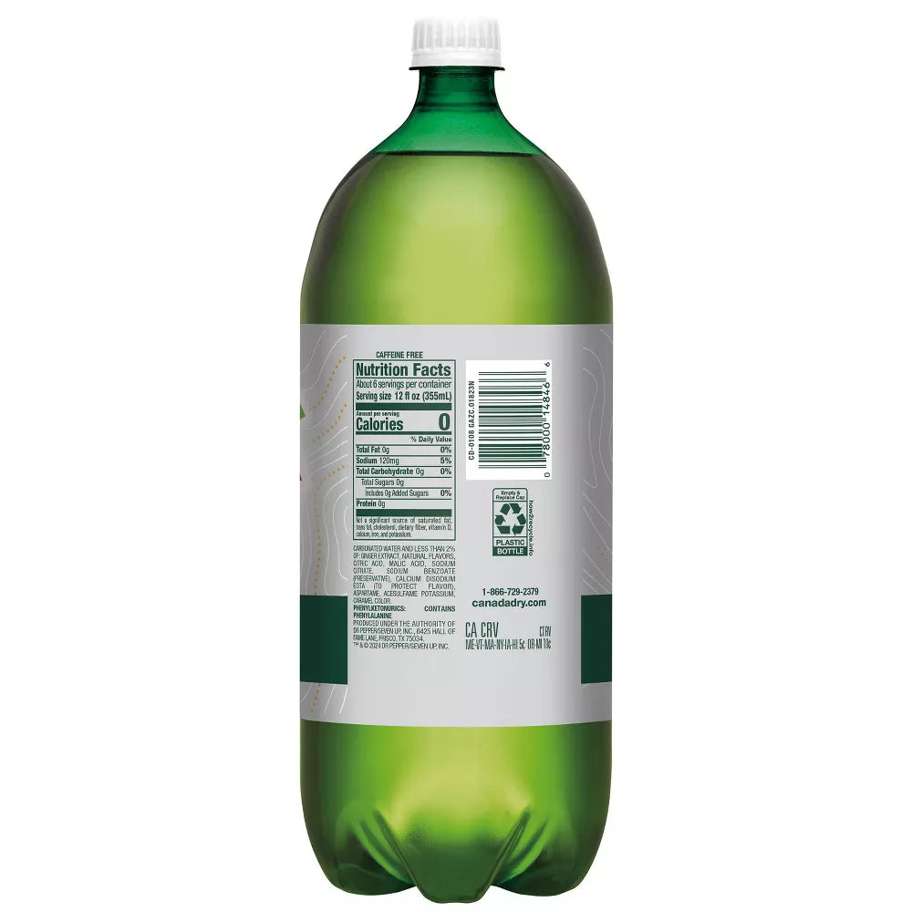 Canada Dry Zero Sugar Ginger Ale 2L
