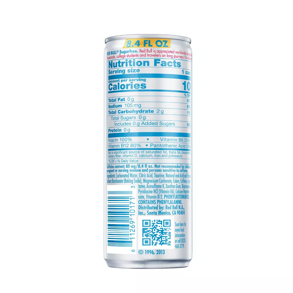 Red Bull Sugar Free 8oz