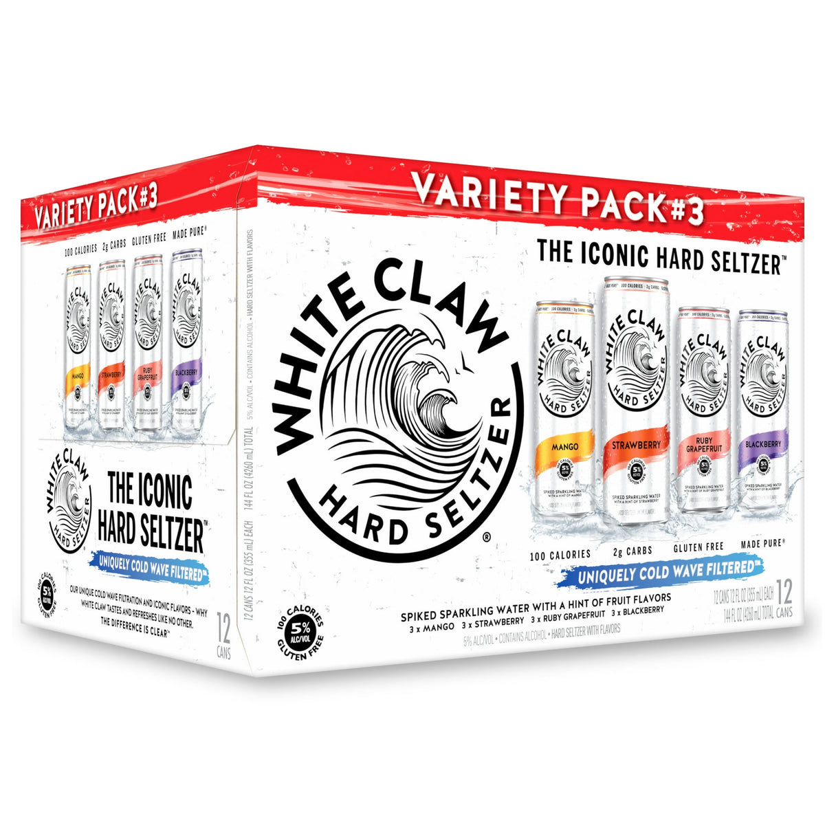White Claw Hard Seltzer Variety #3 12PK