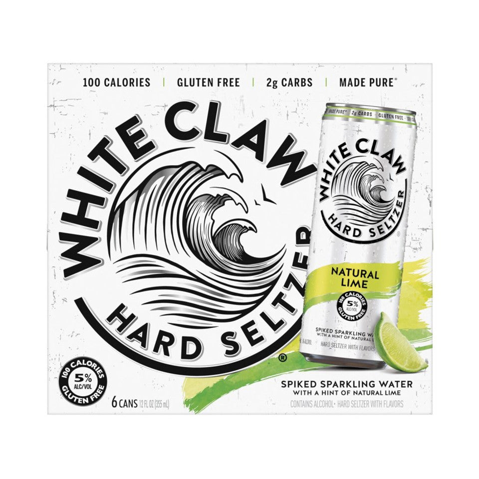 White Claw Hard Seltzer Natural Lime 6PK