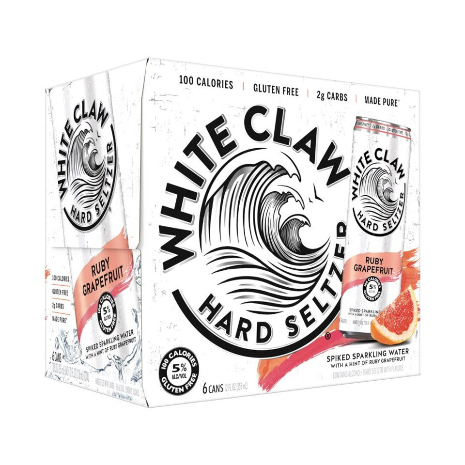 White Claw Hard Seltzer Ruby Grapefruit 6PK
