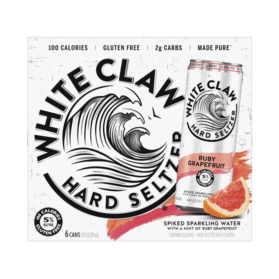 White Claw Hard Seltzer Ruby Grapefruit 6PK