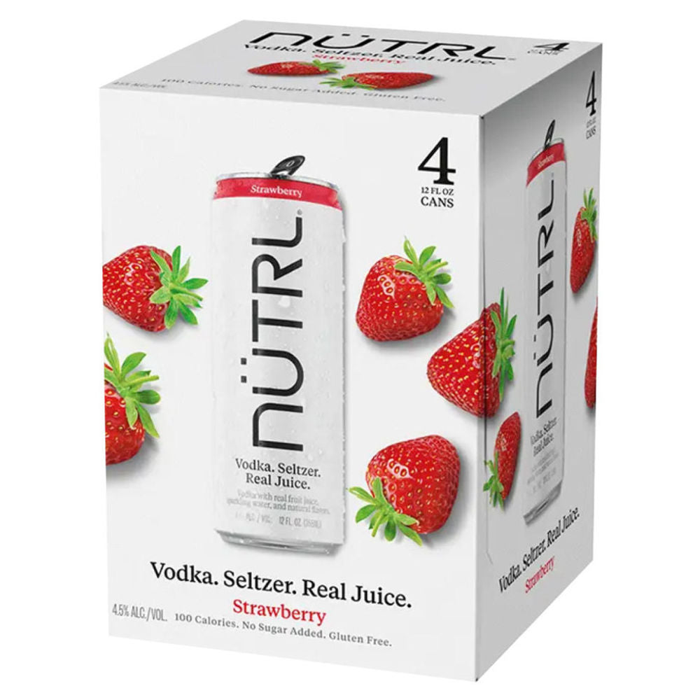 NUTRL Strawberry Vodka Seltzer 4PK